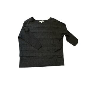 Coldwater Creek Black Silk Blend Glitter Knit Sweater –‎ XL (12)